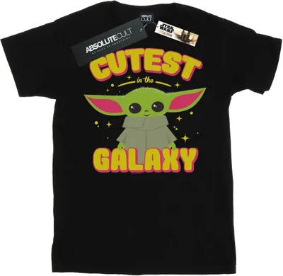 Image de Star Wars - T-shirt pour femme « The Mandalorian Cutest In The Galaxy » BI45676 (5XL) (noir)