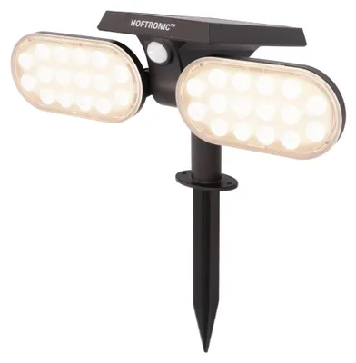 Produktbild von hoftronic Solar Gartenstrahler 2W 3000K 300 Lumen IP65 Schwarz