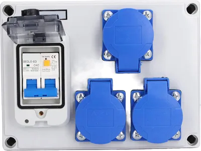 Obrázok produktu pre Nástenná zásuvka Dvojitá nemecká zásuvka Box Receptacle 200?250V s 230V 40A 1P + N RCD