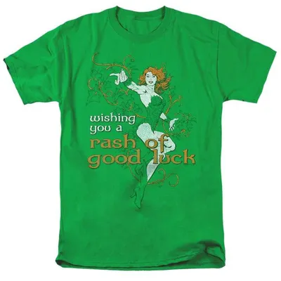 Immagine prodotto di T-shirt unisex per uomo/donna, Justice League, modello "Rash Of Good Luck", codice TV40613 (taglia XL), colore giallo-verde brillante