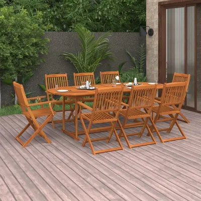 Produktbild von The Living Store 9-tlg. Garten-Essgruppe Massivholz Akazie