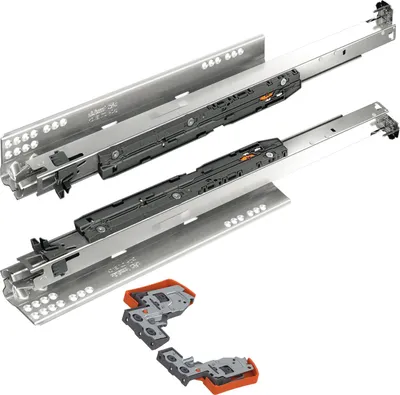 Produktbild von BLUM MOVENTO BLUMOTION S 760H Schubladenschienen, 450mm Vollauszug 40kg, 1 Paar inkl. Kupplung und Montagezubehör-Set