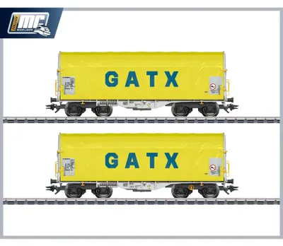 Produktbild von Märklin 47232 - H0 Schiebeplanenwagen-Set GATX, Ep.VI