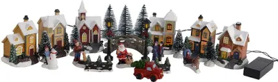 Produktbild von Weihnachtsstadt WINTER VILLAGE mit LED-Beleuchtung 25 teilig Weihnachtsdorf