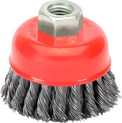 Obrázok produktu pre Opletená oceľová kefa Ø 100 mm. Závit M14 / drôt Ø 0,50 mm.