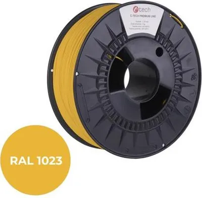 Obrázok produktu pre C-TECH tlačová struna PREMIUM LINE ( filament ) , ASA, dopravná žltá, RAL1023, 1,75mm, 1kg