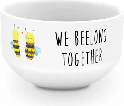 Produktbild von Mr. & Mrs. Panda dessertschale Biene Verliebt - Weiß - Geschenk, Schüssel, reisschale, Müslischale, Müsli, schale