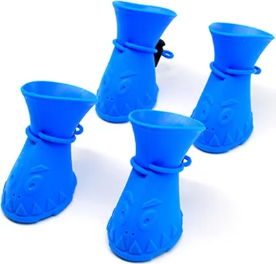 Produktbild von Silikon-Schuhüberzug für Haustiere, wasserdicht, mit weicher Sohle, rutschfeste Haustierstiefel, Pfotenschutz für Katzen und Hunde