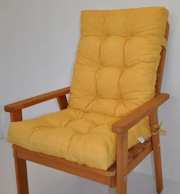 Produktbild von Polster für Gartenstuhl , Hochlehner Auflage Sylva , Hochlehner Auflage , Gr. 115 x 50 cm , Colore Giallo (gelb)