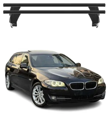 Produktbild von OMAC Menabo Dachträger Grundträger für BMW 5er F11 Touring 2010-2016 Alu Schwarz, KI-generiertes Bild