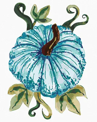Produktbild von Zuty - Malen nach Zahlen - BLAUER KÜRBIS (ALEXANDRIA GILBERT), 40x50 cm, ohne Keilrahmen