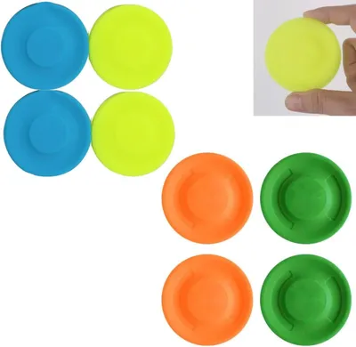 Imagen del producto de Mini discos voladores, juego de 8 unidades, de silicona, flexibles, ideales para deportes y la playa