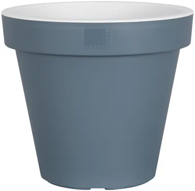 Produktbild von Blumentopf geli E&K Kunststoff Ø 30 cm H 26 cm blaugrau/ weiß