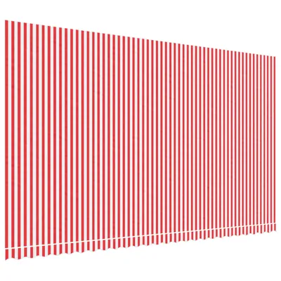 Produktbild von vidaXL Ersatzstoff für Markise Rot und Weiß 580x345 cm Polyester