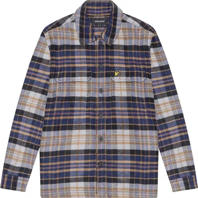 Image de Lyle & Scott - Veste chemise pour homme Flanelle GT6466 (M) (Marine)
