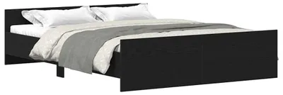 Produktbild von vidaXL Bettgestell ohne Matratze Schwarz Eichen-Optik 160x200 cm