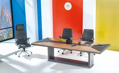 Immagine prodotto di Tavolo da conferenza moderno Tavolo da riunione Tavoli Mobili in legno