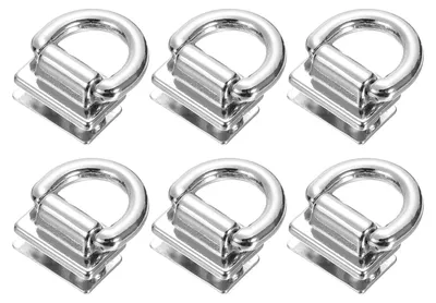 Taschenverbinder mit D-Ring, 6 Stück, 18 mm, silber