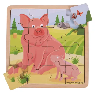 Produktbild von Bigjigs Schwein und Ferkel-Puzzle