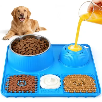 Productafbeelding van Elzusha - 3-in-1 Voederbak voor Honden met Likmat
