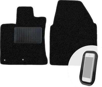 Produktbild von moto-MOLTICO Vorne Fußmatten Auto Velours Autoteppiche Schwarz Automatten Set 2-teilig passend für Nissan Qashqai I 2007-2012