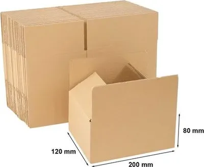 Obrázek produktu pro Skládací kartony Karton pro balení 200 x 120 x 80 mm, 50 kusů
