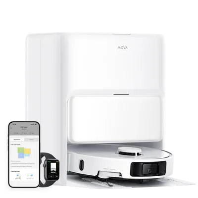 Image de MOVA P50 Ultra Robot Aspirateur Laveur avec Serpillière Flexible, Aspiration 19 000 Pa, Auto-Nettoyage 75 °C, Vidage et Remplissage Automatique