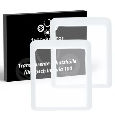 Produktbild von foto-kontor 2X Schutzhülle kompatibel mit Bosch Intuvia 100 (BHU3200) E-Bike Fahrrad Display TPU Hülle Cover Displayschutz Case Schutz gegen Wasser und Schmutz transparent durchsichtig