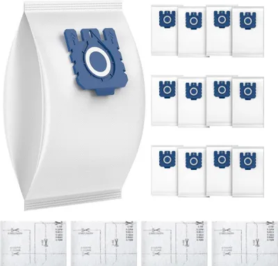 Produktbild von Miele 3D Effizienz GN Staubsaugerbeutel 12er Pack für Classic C1, Complete C2/C3, S8/S5/S2, inkl. 4 Filter
