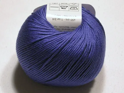 Produktbild von Monaco, mercerisiertes Baumwollgarn in BLAU-VIOLETT (Farbe 34), ca. 110m/50g