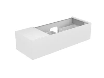Produktbild von Keuco Edition 11 Waschtischunterbau 1400 x 350 x 535 mm rechts (1055 mm Öffnung) mit 1 Auszug - Anthrazit Glas / Lack Matt - 31164110000