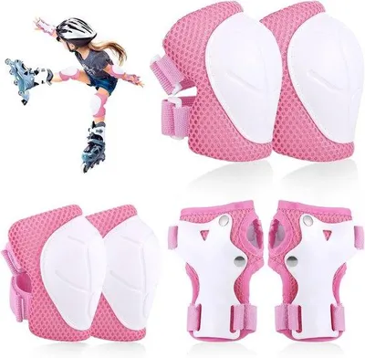 Produktbild von Famanu Schützer Set für Mädchen und Kinder - Knie- und Ellenbogenschützer
