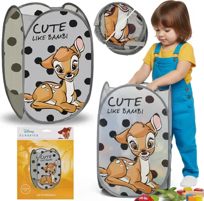 Produktbild von DISNEY Bambi Faltbarer Spielzeugkorb, Organizer fürs Kinderzimmer, Aufbewahrungskorb, geräumig 70 L