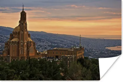 Produktbild von MuchoWow® Poster Stadt in Libanon 60x40 cm - Schlafzimmerdekoration