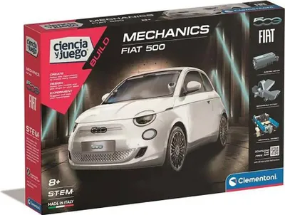 Immagine prodotto di Clementoni 55505 Fiat 500 elettrica con motore Set di costruzione, con app e istruzioni, per bambini dagli 8 anni in su CLEMENTONI