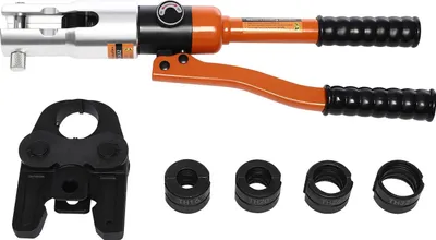 Immagine prodotto di Pinza idraulica - Pinza manuale per tubi da 10 t - 4 ganasce di pressatura TH16 TH20 TH26 TH32 - Per tubi PEX e tubi compositi in alluminio