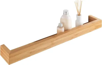 Zdjęcie produktu dla WENKO Półka ścienna Bambusowa półka łazienkowa 60 cm BAMBUSA Akcesoria WC Kuchnie