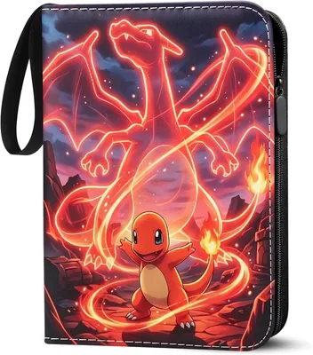Immagine prodotto di Album per collezionare carte, raccoglitore per carte Pokémon con 400 tasche, tipo libro | 50 pagine, 4 tasche per pagina, raccoglitore impermeabile, in ecopelle