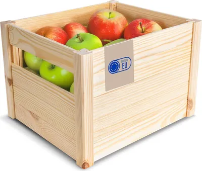 Produktbild von Creative Deco Faltbare Holzkiste Klappkiste | 34,5 x 29,5 x 23,5 cm | Aufbewahrungsbox Obstkiste, Gemüse Holzbox