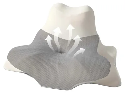 Productafbeelding van Leeskussen, ergonomisch memory foam, multifunctioneel ontwerp, grijs