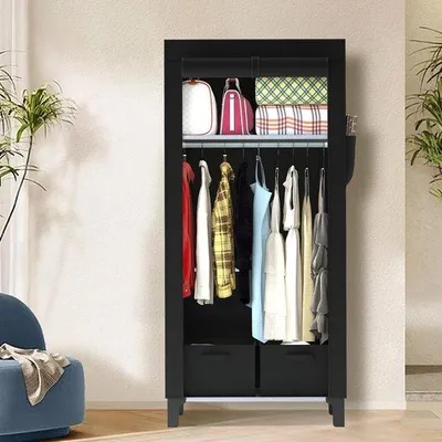 Produktbild von Famanu Kleiderschrank - Garderobenschrank 59 x 45 x 161 Zentimeter