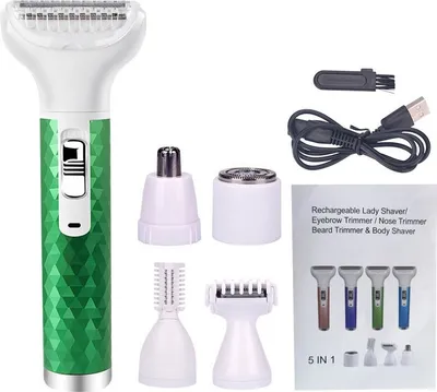 Produktbild von ANTCOOL 5 in 1 Elektrischer Damenrasierer ABS Tragbare Rosa Gesichtshaarentfernung Schmerzloser Epilierer Rasierer Damen Elektrorasierer Rasierer
