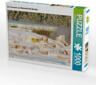 Produktbild von CALVENDO Puzzle Die Terrassen von Mammoth Hot Springs. 1000 Teile Puzzle quer | 1000 Teile Lege-Größe 64x48cm Foto-Puzzle für glückliche Stunden
