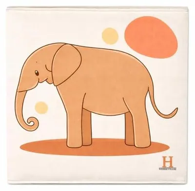 Produktbild von Prendi Home Aufbewahrungsbox 30x30x30 cm faltbar – Kinderzimmer Stoffbox Motiv Elefant