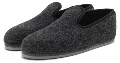 Produktbild von PANTOFFELMANN Kamelhaar Niedertreter Gummisohle Filzpantoffel Herren Damen DDR Ostalgie Filz Hausschuhe anthrazit 40