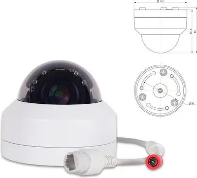 Obrázek produktu pro 5MPx POE IP AI mini PTZ H265 venkovni mini s 4x zoom, IR35m | ZONEWAY PTZ4XC50+