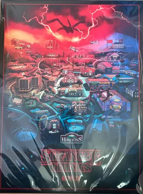 Immagine prodotto di Stranger Things - La città di Hawkins - 30x40 cm - Poster