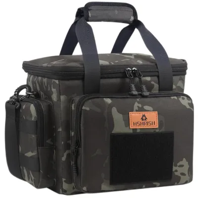 Produktbild von Taktische Lunchtasche isoliert 12L Schwarz Camouflage wasserdicht auslaufsicher Herren Erwachsene