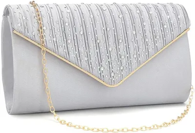 Produktbild von Fioeyr Damen-Clutch mit Strasssteinen, Abendtasche, Handtasche, Geldbörse, Hochz
