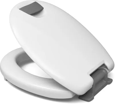 Produktbild von DIANA C200 WC-Sitz Griff grau ohne Softclose weiß 50mm Sitzerhöhung